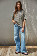 Striped Short Sleeve Crew