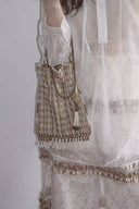 Handmade Beaded Drawstring Bag