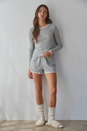 Knit Pointelle Long Sleeve