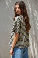 Striped Short Sleeve Crew