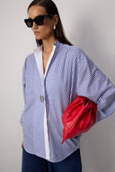 Striped Asymmetric Tunic Shirt