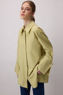 Striped Oversized Shirt with Wide Cuff Detail