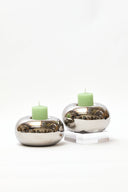 Chrome Donut Candle Set