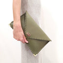 Symmetria Leather Clutch