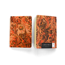 Vintage Marbled Pocket Notebook - Red and Brown Pattern