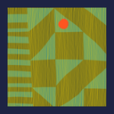 Sun Geometric Silk Scarf