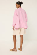 Oversized Cotton Speckled Button Down