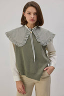 Gingham Ruffle Collar