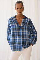 Plaid Satin Shirt