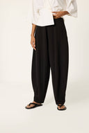 Relaxed Pleated Crepe Pants