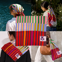 Colorblock Silk Scarf