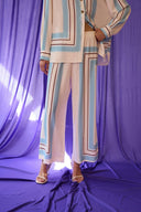 Printed Satin Pant + Scarf