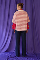 Oversized Striped Polo T-Shirt