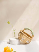 Flower Bolga  Basket Bag