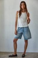 Ribbed Round Neck Tank
