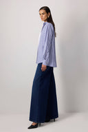 Striped Asymmetric Tunic Shirt