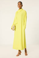 High Neck Maxi Dress with Scarf Detail – Viscose Blend Dress