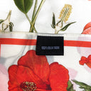 100% Silk Scarf Botanical Hibiscus Flower Summer Bandana