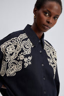 Embroidered Oversized Shirt
