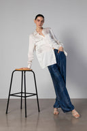 Boyfriend Silk Utility Shirt