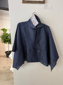 Coni Denim Cape w/ Silk Lining