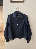 Andrea Denim Top w/ Silk Lining