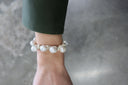 Italian Metallic Cord w/ Pearls Bracelet