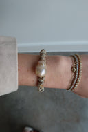 Italian Silk Cord w/ Pinkish Pearl Bracelet