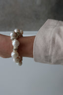 Italian Metallic Cord w/ Pearls Bracelet