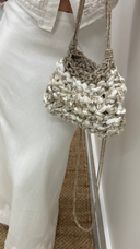 Italian Handwoven Purse - Whites