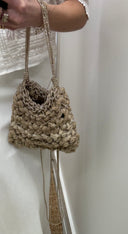 Italian Handwoven Purse - Tans