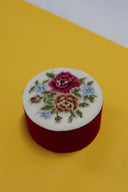Petit Point Keepsake Box Hand Stitch Needlepoint