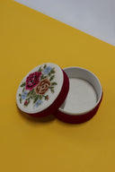 Petit Point Keepsake Box Hand Stitch Needlepoint