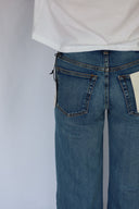 Mid Rise Wide Leg Crop w/ Vinyl