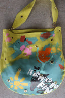 Hand Painted Suede Hobo Bag