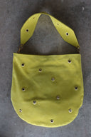 Hand Painted Suede Hobo Bag