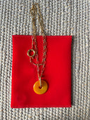 Long Chain with Yellow Disc