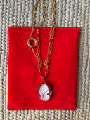 Long Chain with Cameo Necklace