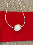 Pearl Necklace with Round White Ball