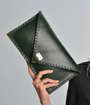 Symmetria Leather Clutch