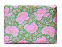 Vintage Floral Jumbo Pouch - Purple