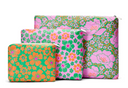 Vintage Floral Jumbo Pouch - Purple