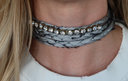 Italian Zirconia Tie on Necklace