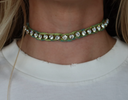 Italian Zirconia Tie on Necklace