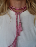 Italian Zirconia Tie on Necklace