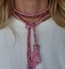 Italian Zirconia Tie on Necklace