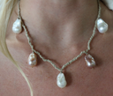 Italian Pearl Droplet Necklace
