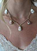 Italian Pearl Droplet Necklace