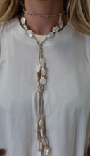 Italian Pearl & Silk Cord Strand