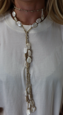Italian Pearl & Silk Cord Strand